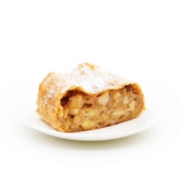 Apfelstrudel roh, mit Rosinen