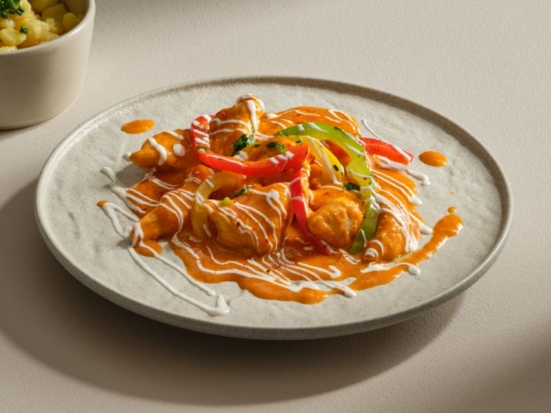 Paprikahendl mit Butterspätzle